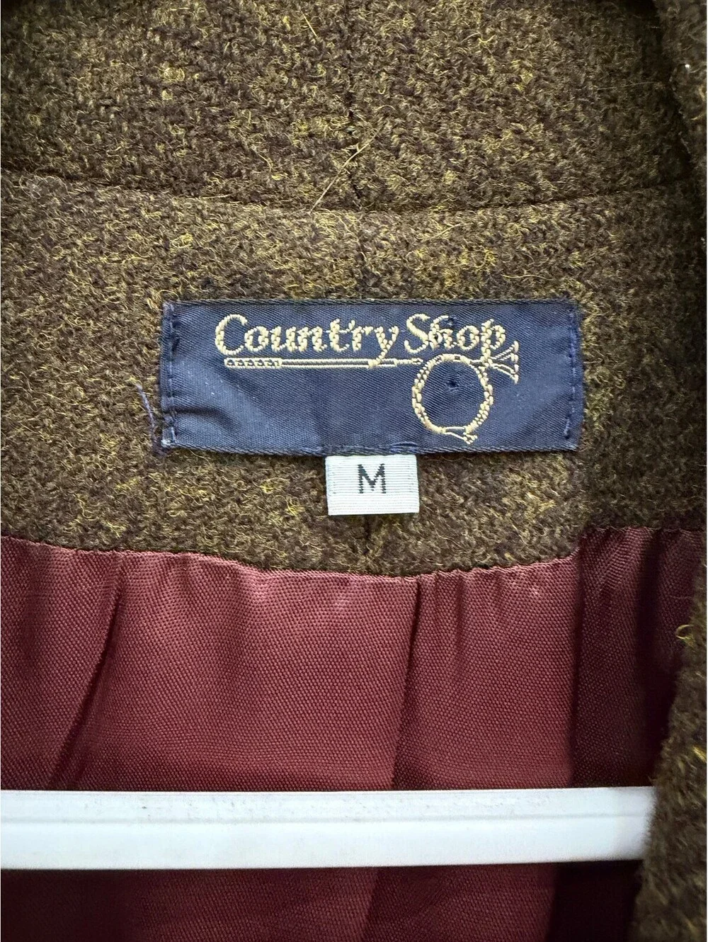 80s Wool Tweed Jacket Blazer Country Shop men's Green Wool Jacket Medium